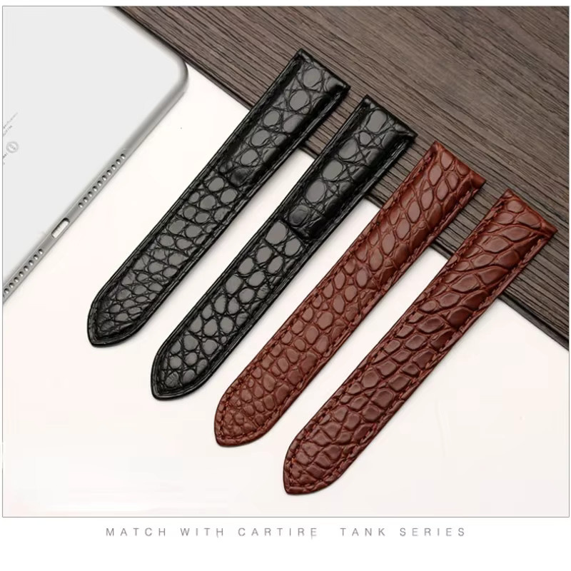 Cartier Uhrenarmband Krokodilleder, Leder, Herren - Bild 3