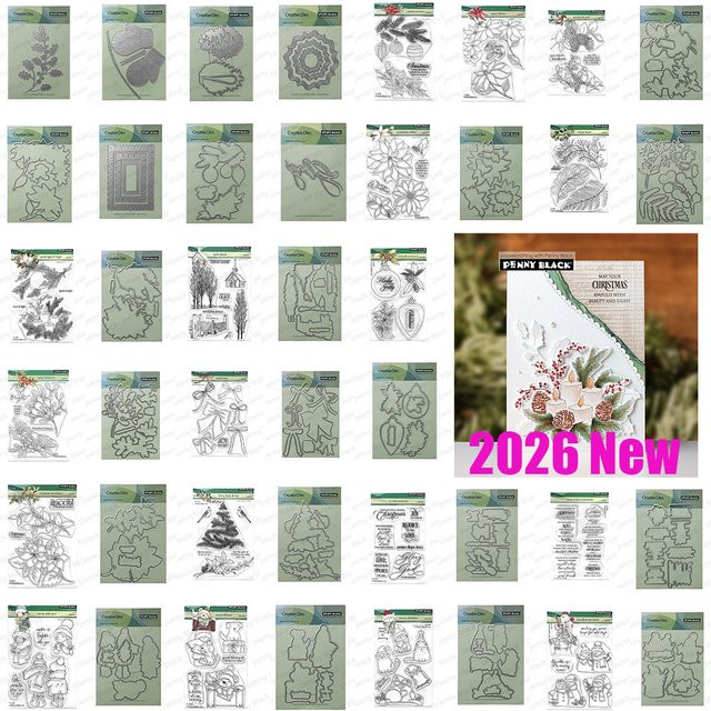Silberne Metallstanzformen für Weihnachtsdekoration und Scrapbooking zur Gestaltung von Grußkarten und DIY-Projekten - Bild 1