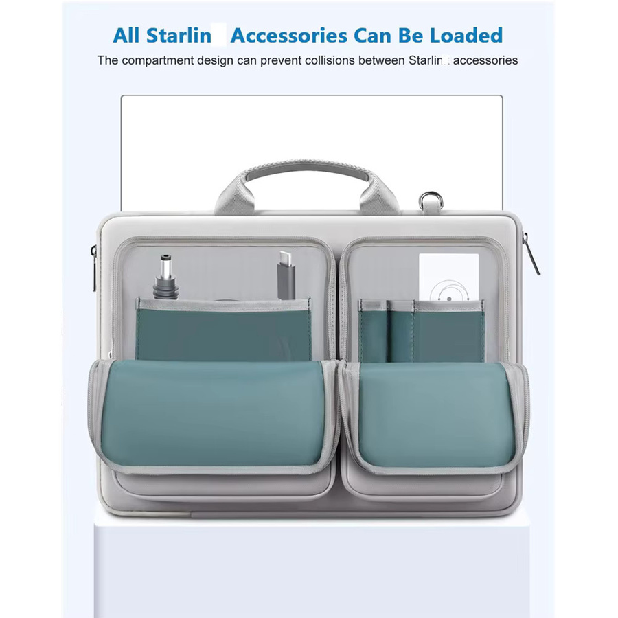 SZKOSTON Tragbare Aufbewahrungstasche für Starlink Mini, wasserdichte und stoßfeste Reisehandtasche in Grau - Bild 2