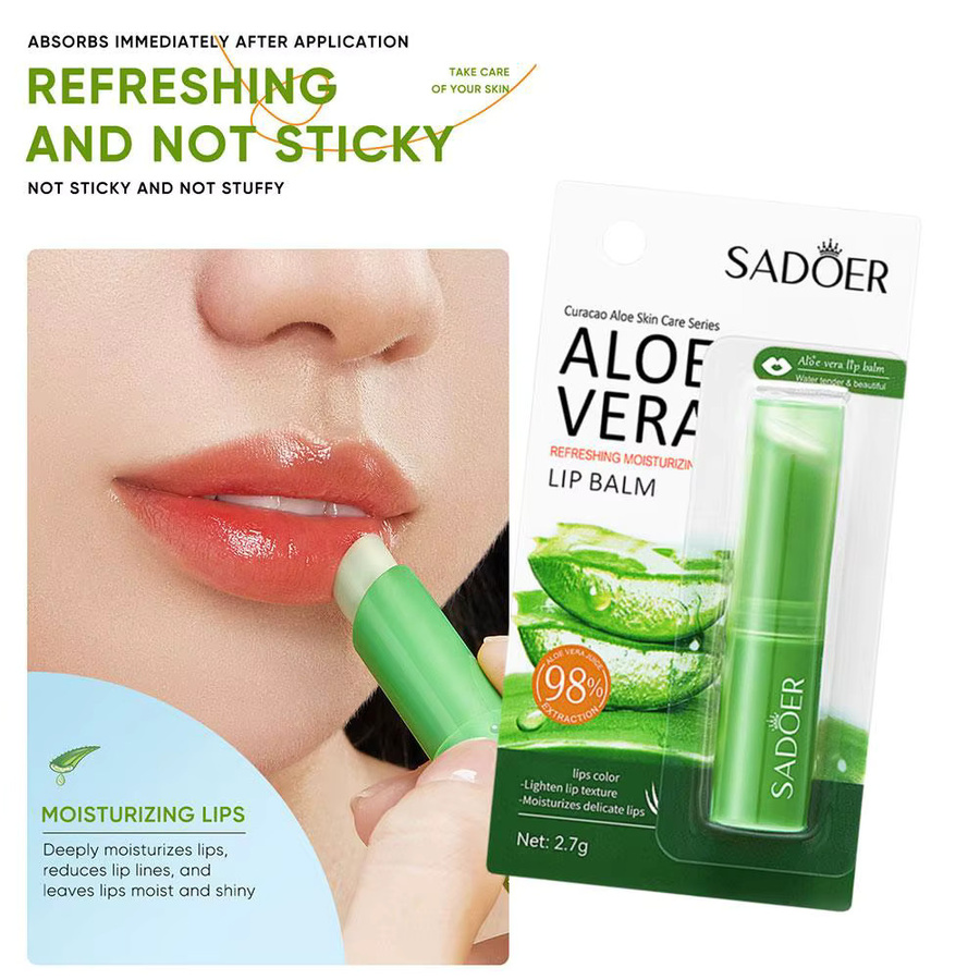 SADOER Lippen-Aloe-Balsam, glänzend, Unisex - Bild 2