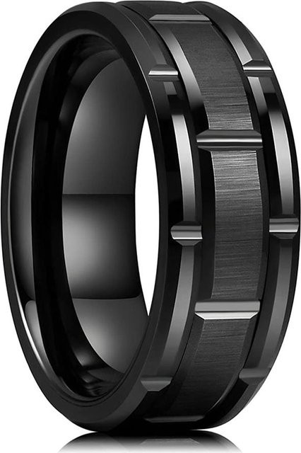 YIRAN Ring Edelstahl, Keltischer Drache, Schwarz, Herren, 8mm - Bild 1