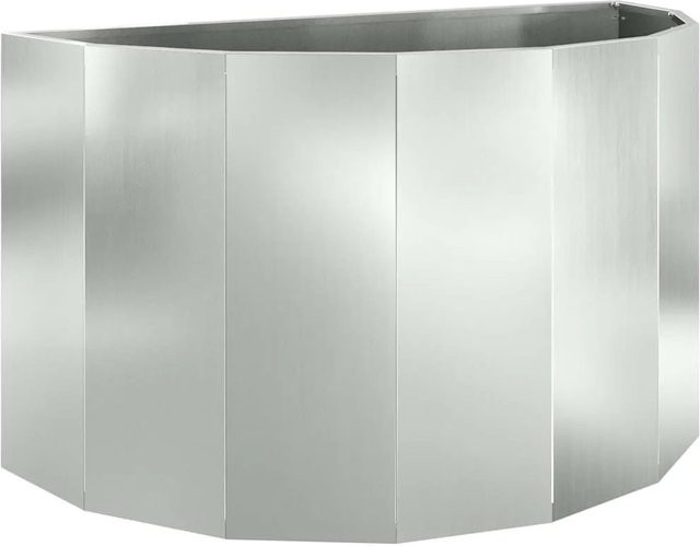 vidaXL Pflanzkübel aus verzinktem Stahl in Silber, B/T/H: 90 x 45 x 50 cm - Bild 1