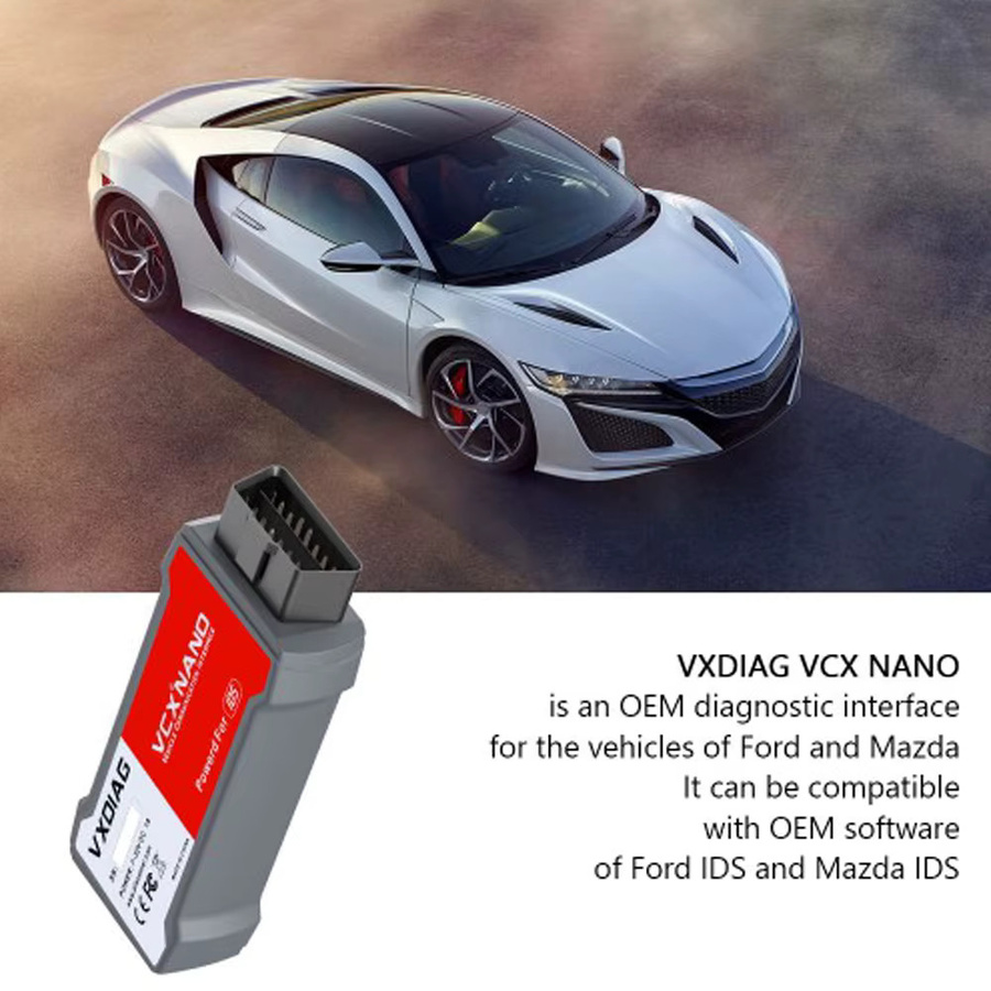 VXDIAG VCX Nano 2-in-1 ECU-Tastenprogrammier-Diagnosetool für Mazda und Ford mit IDS V125 zum Lesen von VIN, Löschen von Codes sowie Diagnose von TPM, DPF, ABS und Injektoren - Bild 4