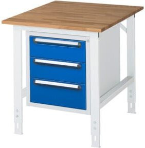 Rau Arbeitstisch Tom KM06 höhenverstellbar braun B/T/H: 75 x 100 x 76-108 cm - Bild 1