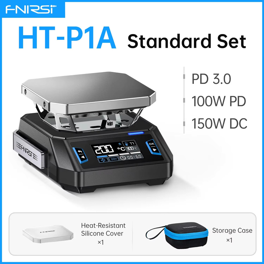 FNIRSI HT-P1 Mini-Heizplatte 150W in Silber, PD3.1/3.0 Typ-C Konstanttemperatur-Vorheizstation für PCB SMD Elektronik-Reparatur - Bild 7