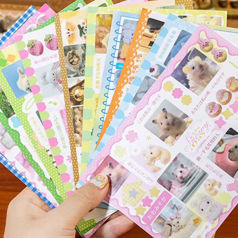 Mr.Paper Kawaii Tier-PET-Aufkleberbuch mit 20 Blättern in Multicolour für Journaling, Scrapbooking und DIY-Dekoration - Bild 1
