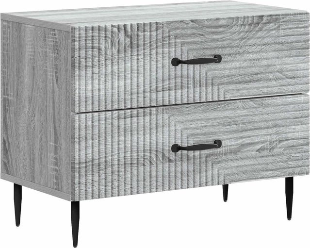 vidaXL Nachttisch in Grau Sonoma, moderner Beistelltisch für dein Schlafzimmer, B/T/H: 62 x 34,5 x 47,5 cm - Bild 1