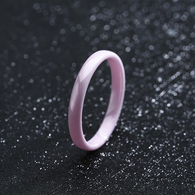 Keramikring Damen, Rosa, Minimalistisch - Bild 1