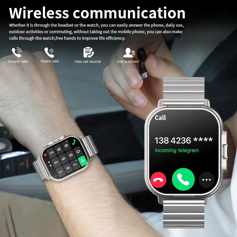 LIGE 2-in-1 Smartwatch mit integrierten TWS Kopfhörern und NFC, Bluetooth Sport Armband mit Herzfrequenzmessung und Anruffunktion in Grau für Android und iOS - Bild 4