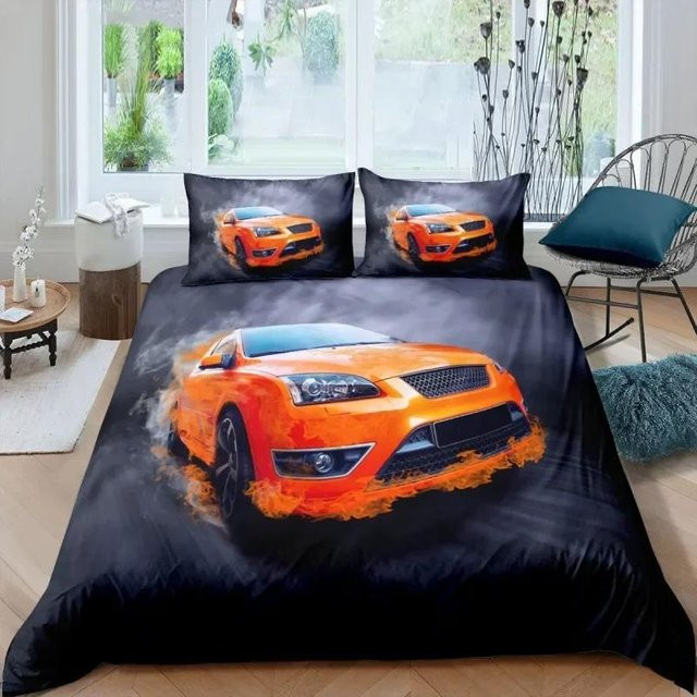 Luxus Bettwäsche Set Sportwagen Design von Binchi Outdoor Product in Schwarz, Microfaser, B/H: 264 x 228 cm - Bild 1