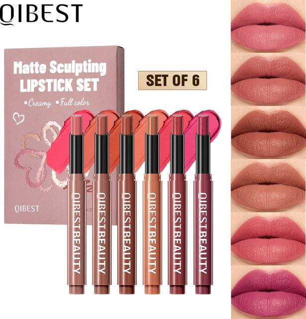 QIBEST Lippenstift-Set, Matt, Unisex - Bild 1