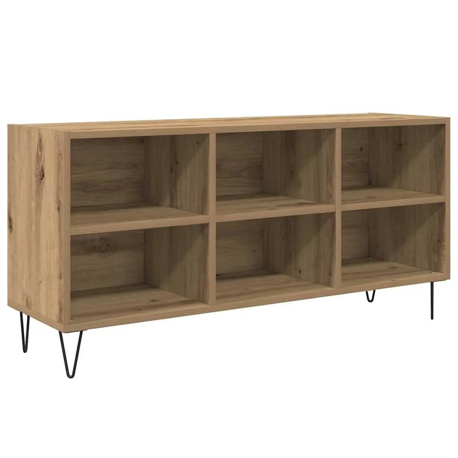 vidaXL TV-Schrank Artisan-Eiche in Braun, Modernes Design aus Holzwerkstoff, B/T/H: 103,5 x 30 x 50 cm - Bild 2