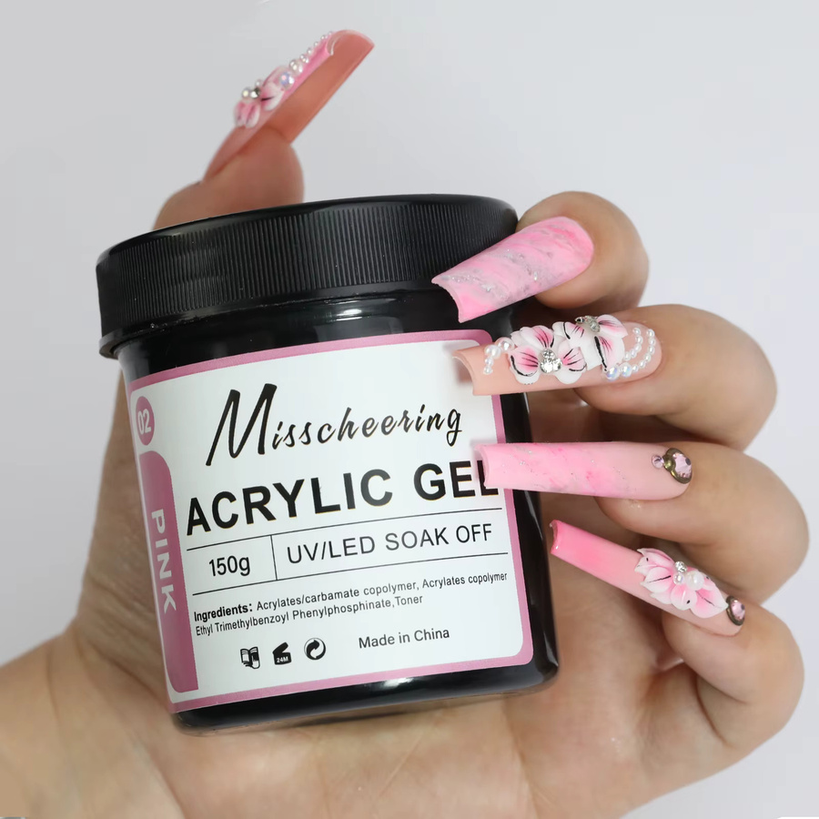 Misscheering Nagelverlängerungsgel, Milky White, 150g, Glänzend - Bild 4