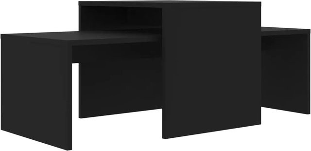 vidaXL Couchtisch-Set Schwarz aus Holzwerkstoff B/T/H: 100 x 48 x 40 cm - Bild 1