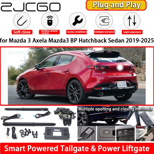 ZJCGO Elektrisches Heckklappen-Hebeset für Mazda 3 Axela BP Fließheck Limousine 2019–2025 mit OEM-Automatik - Bild 1