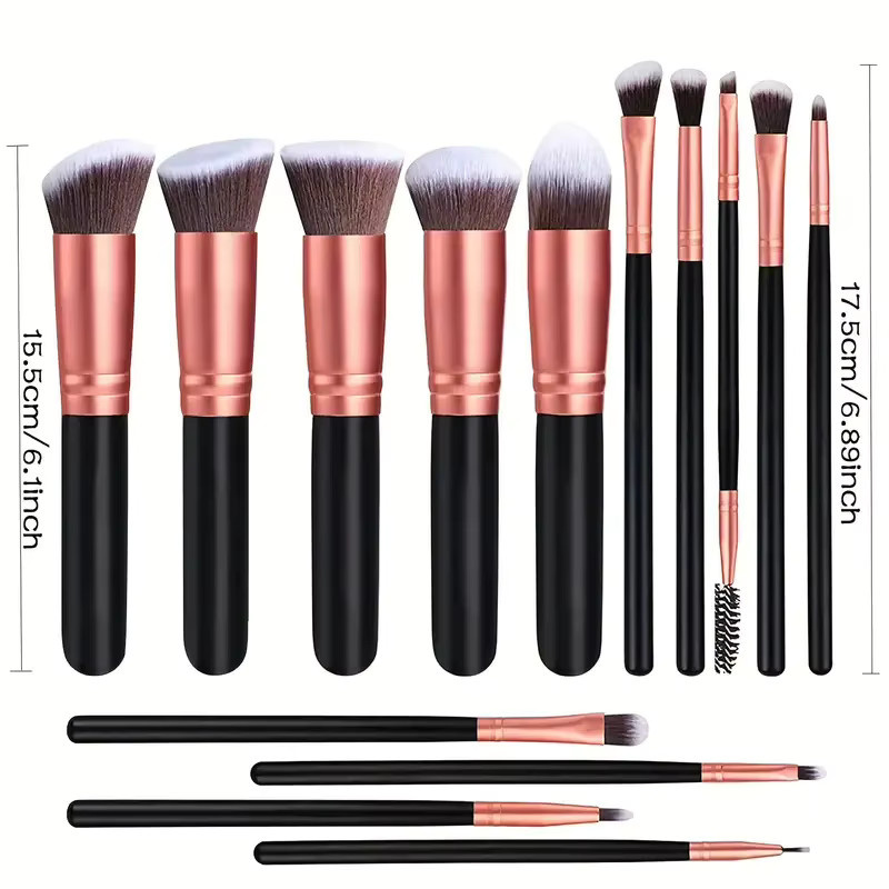 16-teiliges Make-up-Pinsel-Set für Damen, Glänzend - Bild 3