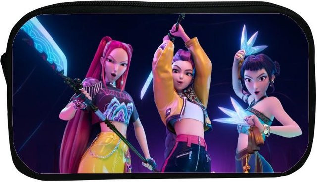 Huntrix K-POP Federmäppchen Demon Hunter Group Cartoon Schreibwarentasche für Grundschüler, Mehrfarbig - Bild 1