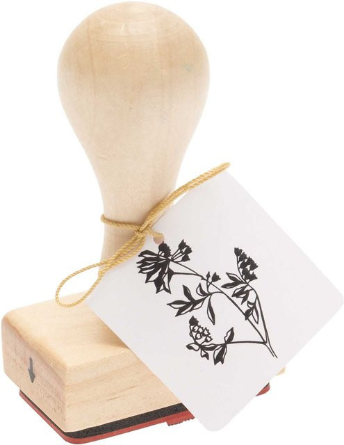 Rico Design Paper Poetry Stempel Glockenblume aus Holz, B/T/H: 3 x 5 x 8 cm - Bild 1