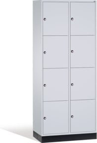 C+P Schließfachschrank Intro mit 8 Fächern, Farbe Lichtgrau, H x B x T: 195 x 82 x 50 cm - Bild 1