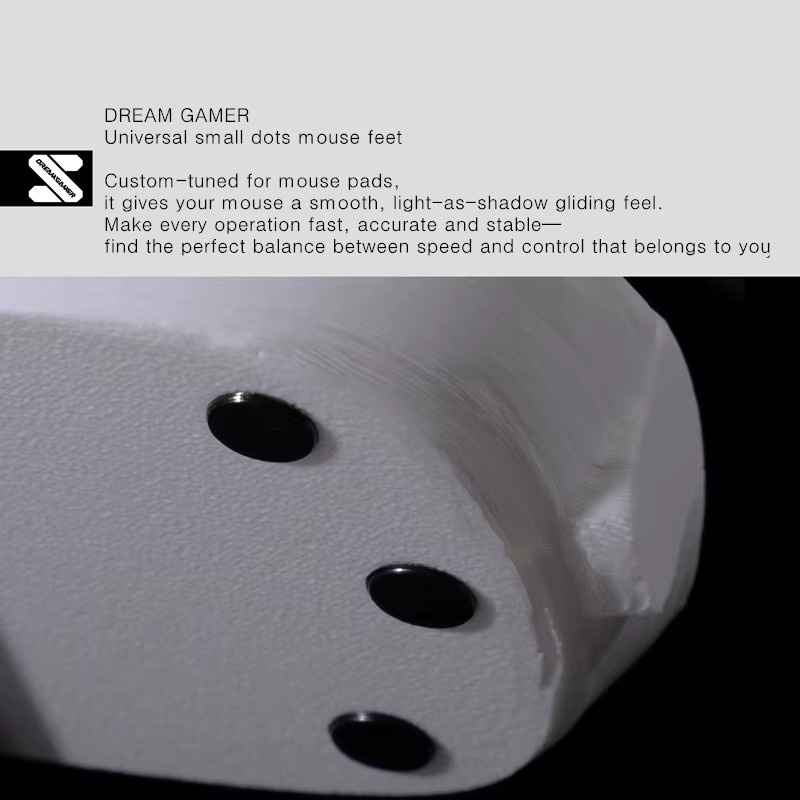 Dream Gamer Universal DIY Kleine Punkte Mausfüße Skates aus PTFE UPE für Stoff- und Glas-Mauspads zur Geschwindigkeitskontrolle - Bild 2