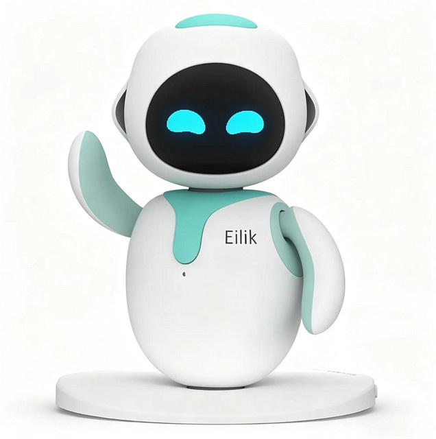 EIlik Desktop-Begleiterroboter mit emotionaler Intelligenz und Multi-Roboter-Interaktion in Pink und Weiß - Bild 1