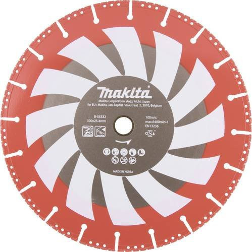 Makita Diamanttrennscheibe Universal für Metall und Beton in Rot, Durchmesser: 300 mm - Bild 1