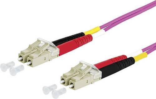 Metz Connect 151S1JOJO50E Glasfaser LWL Anschlusskabel Multimode OM4, 5,00 m, Violett, 2x LC-Stecker auf 2x LC-Stecker, 50/125 µm - Bild 1
