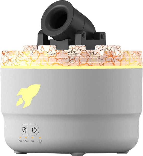 APWIKOGER Aroma-Diffuser Vulkanischer Riss-Effekt mit Licht und Duftfach in Weiß - Bild 1