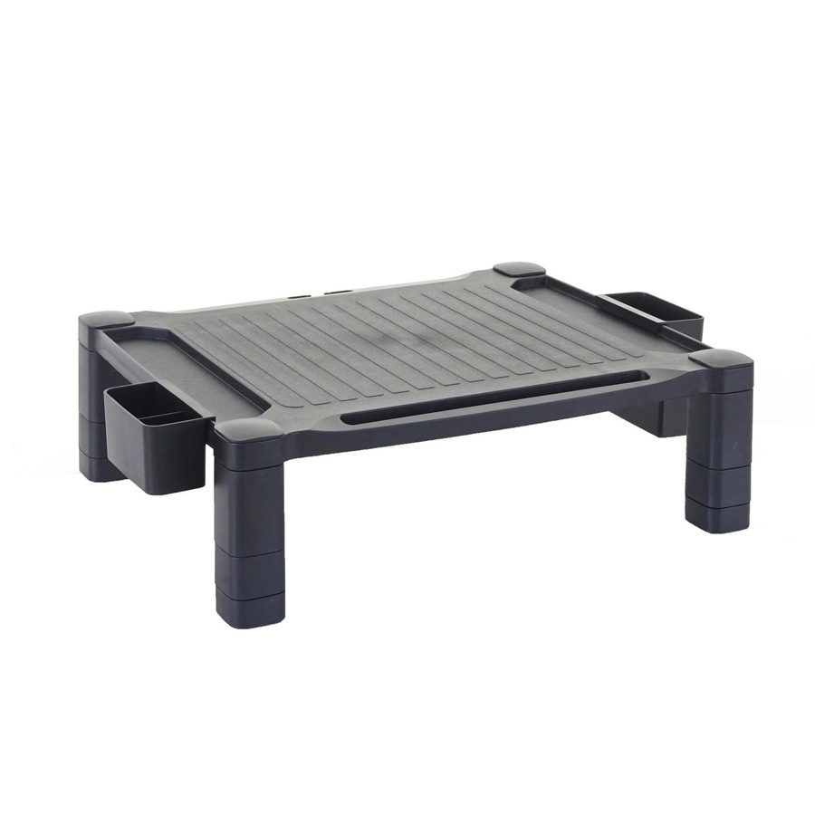 Proregal Monitorerhöhung aus Kunststoff in Schwarz und Grau, H x B x T: 13,5 x 43,5 x 33,5 cm - Bild 2
