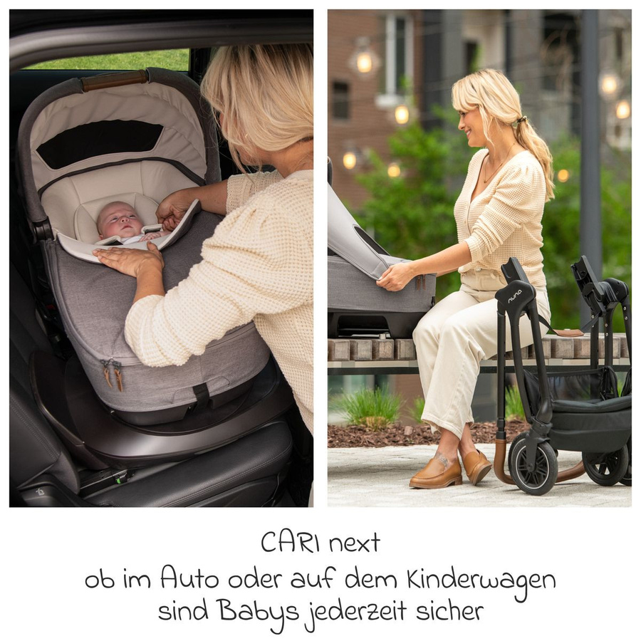 Nuna Babywanne CARI next für Auto und Kinderwagen, Farbe: Granite/Grau - Bild 3