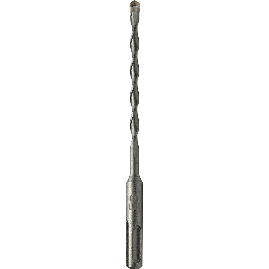 LUX-TOOLS SDS-Plus Hammer-Bohrer mit Carbide-Spitze in Silber, Durchmesser: 6 mm, Länge: 160 mm - Bild 2