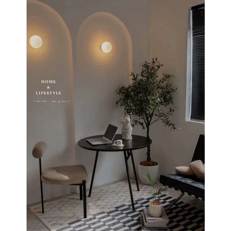 BANMENG Moderne LED Wandleuchte in Weiß mit Kunststoff-Ball für Wohnzimmer und Schlafzimmer - Bild 3