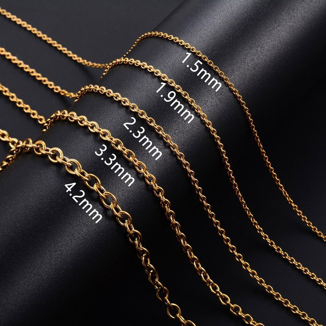 YULIN Halskette Edelstahl, vergoldet, Gold, Unisex, 20 cm - Bild 1