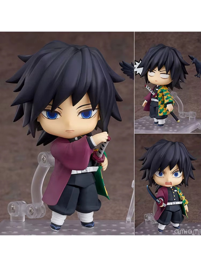 Bandai Demon Slayer Chibi Nezuko Zenitsu Giyu Rengoku, Actionfigur, mit Austauschbarem Gesicht - Bild 2