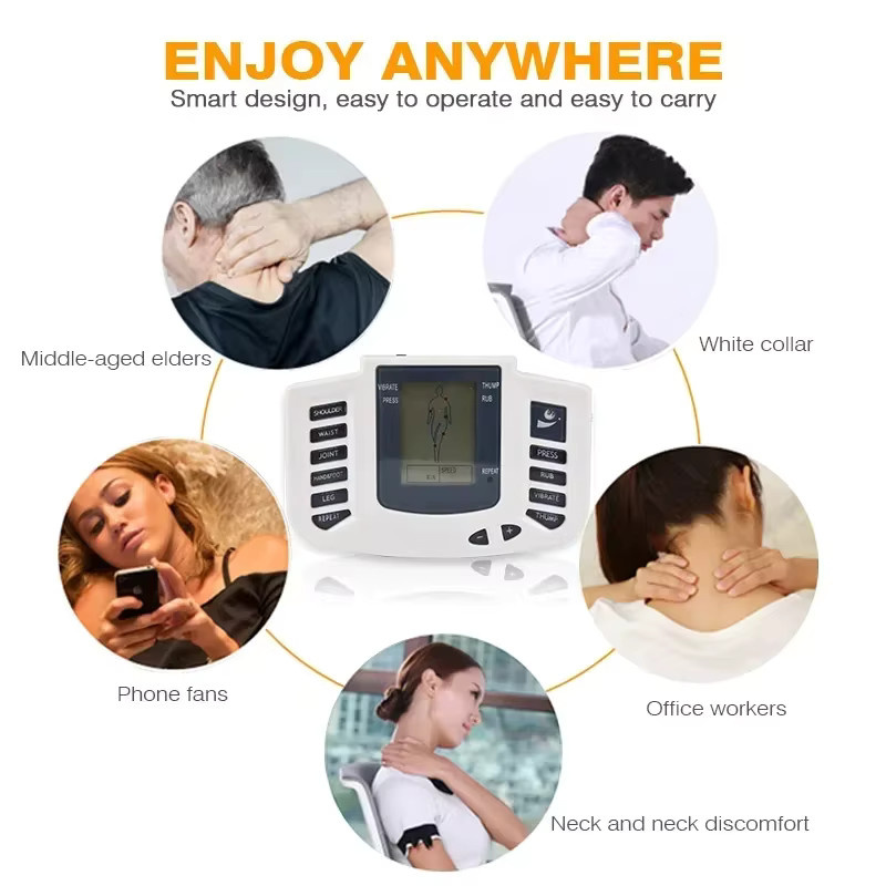 Raiuleko Puls-Körpermassagegerät, Zweikanaliges Niederfrequenz-Akupunkturgerät, Unisex - Bild 3