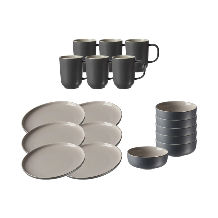 Ritzenhoff & Breker Frühstücksservice Jasper 18-teiliges Stoneware-Set in Grau - Bild 2