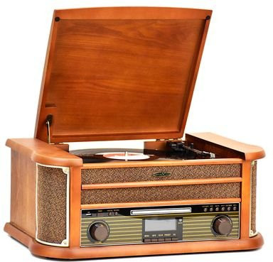 Reflexion Retro-HiFi Anlage HIF2002DAB in Braun mit Plattenspieler, Kassettenlaufwerk, CD/MP3, DAB+, Bluetooth und USB - Bild 1