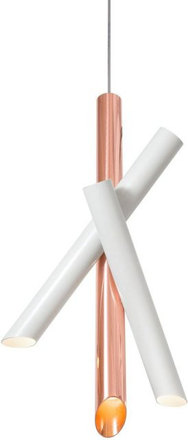 Nemo Lighting Tubes 3 LED-Pendelleuchte in Weiß und Kupfer - Bild 1