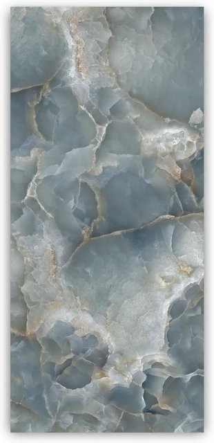 Walllux Duschrückwand Marmor Blau aus Alu-Verbund, 3 mm, B: 90 cm, H: 200 cm - Bild 1