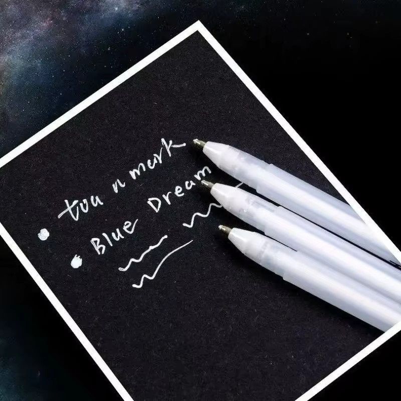 Kawai 5-teiliges Set weiße Marker-Gelstifte mit feiner Spitze für Kunstzeichnungen, Comics und Illustrationen - Bild 4