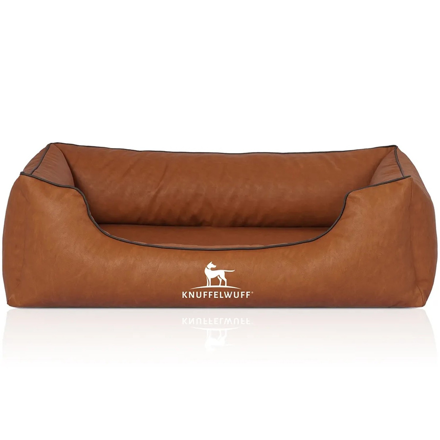 Knuffelwuff Hundebett Henderson Sofa aus marmoriertem Kunstleder in Terracotta und Braun, B: 85 cm, T: 63 cm - Bild 2