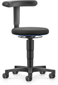 bimos Allround Hocker mit Rollen und Flex-Stütze, Farbe Schwarz, Sitzhöhe: 45,0 - 65,0 cm - Bild 1