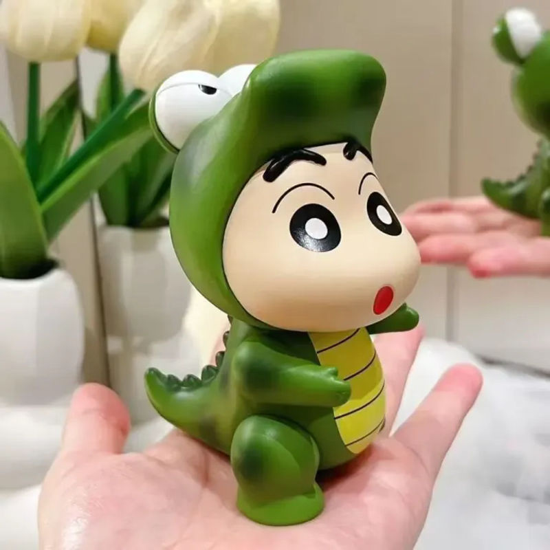 Bandai Crayon Shin Chan Anime Krokodil Figur in Grün aus Kunststoff zur Desktop- und Auto-Dekoration - Bild 2