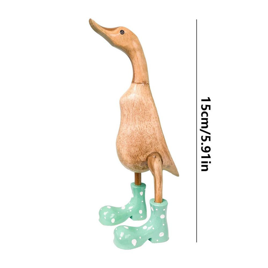 Happy Camp Entenskulptur aus Kunstharz in Gelb mit Regenstiefeln, Deko-Figur für den Tisch, Höhe: 25 cm - Bild 3