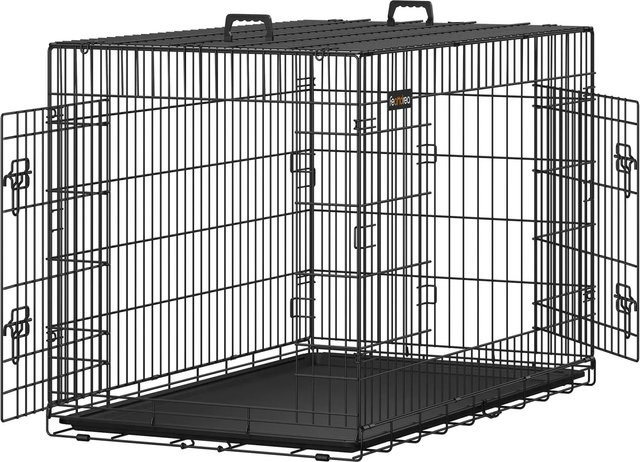 Feandrea Hundekäfig aus Metalldraht, Schwarz, B/T/H: 122 x 74,5 x 80,5 cm - Bild 1