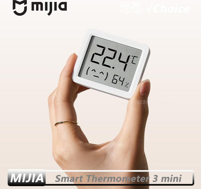 MIJIA Smart Temperatur- und Feuchtigkeitssensor 3 Mini Digitales Hygrometer in Weiß für die Mi Home App (Region China) - Bild 1