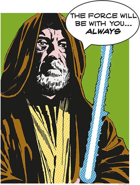 Komar Star Wars Wandbild Obi Wan Paper Poster Multicolor B: 40 cm, H: 50 cm - Bild 1