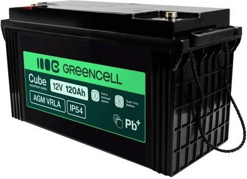 Green Cell AGM Bleiakku GC-AGM12V120AH-J in Schwarz, 12V, 120Ah - Bild 1