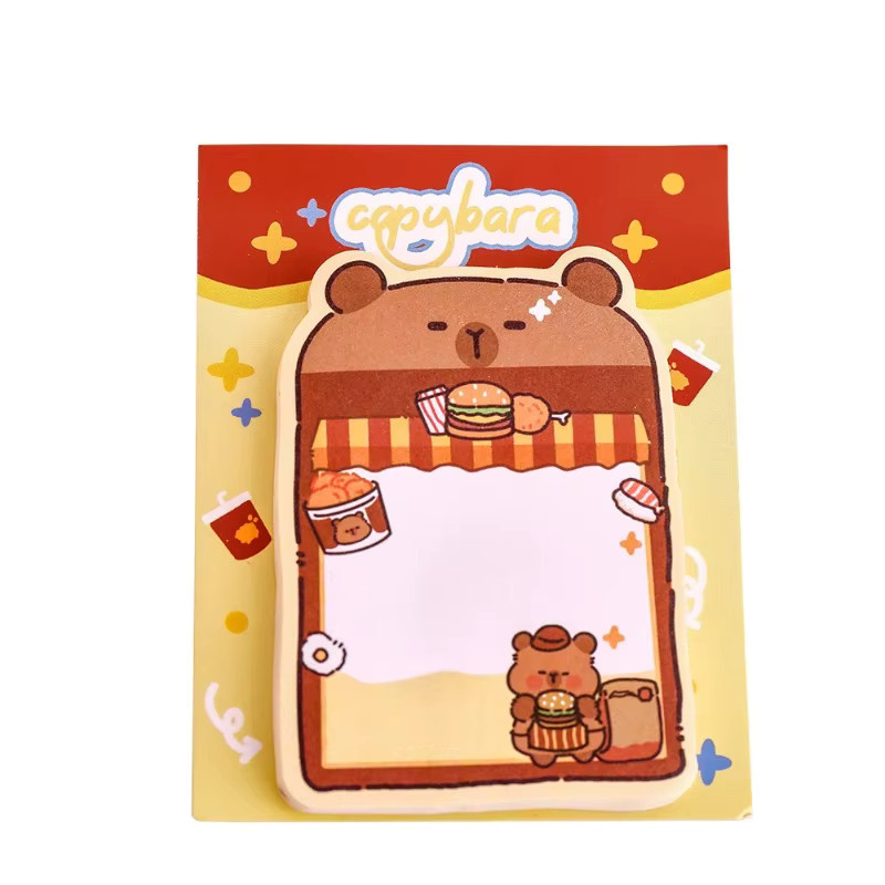 Kawaii Tier-Haftnotizen für Schüler mit bunten Cartoon-Aufdrucken, bunter Notizblock aus Papier - Bild 2