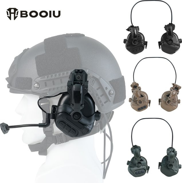 BOOIU Taktisches Schieß-Headset in Grün mit 3,5-mm-Schnittstelle für Gehörschutz und Kommunikation beim taktischen Training - Bild 1